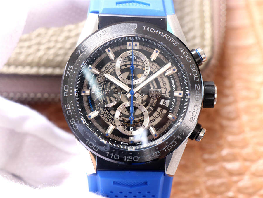 Replica TAG Heuer Carrera CAR2A1T.FT6052 1:1 Best Edition XF Factory Blue Rubber Strap