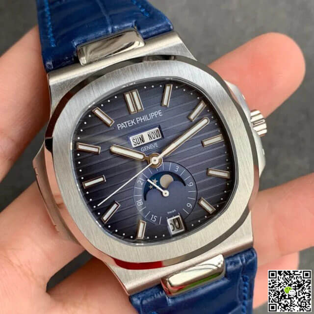 Replica Pat*k Phi1i*pe Nautilus 5726/1A-014 1:1 Best Edition GR Factory Blue Leather Strap