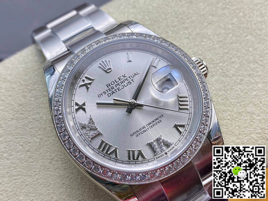 Replica R01ex Datejust M126284RBR-0022 1:1 Best Edition EW Factory Silver Dial