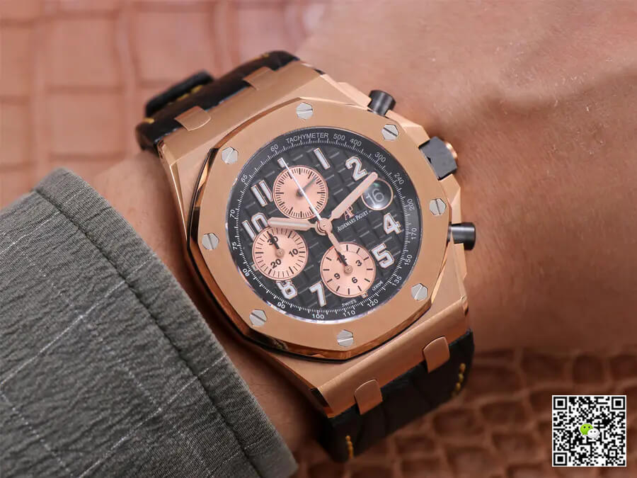 Replica Audemars P1g*et Royal Oak Offshore 26470OR 1:1 Best Edition JF Factory Black Dial