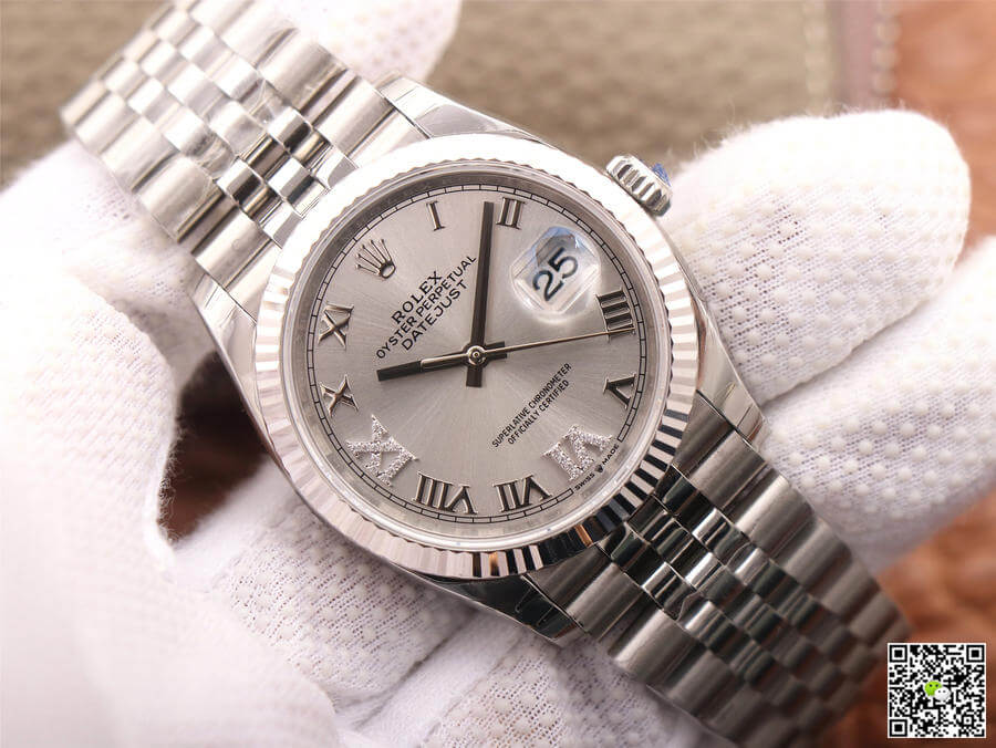 Replica R01ex Datejust M126234-0029 1:1 Best Edition EW Factory Silver Dial