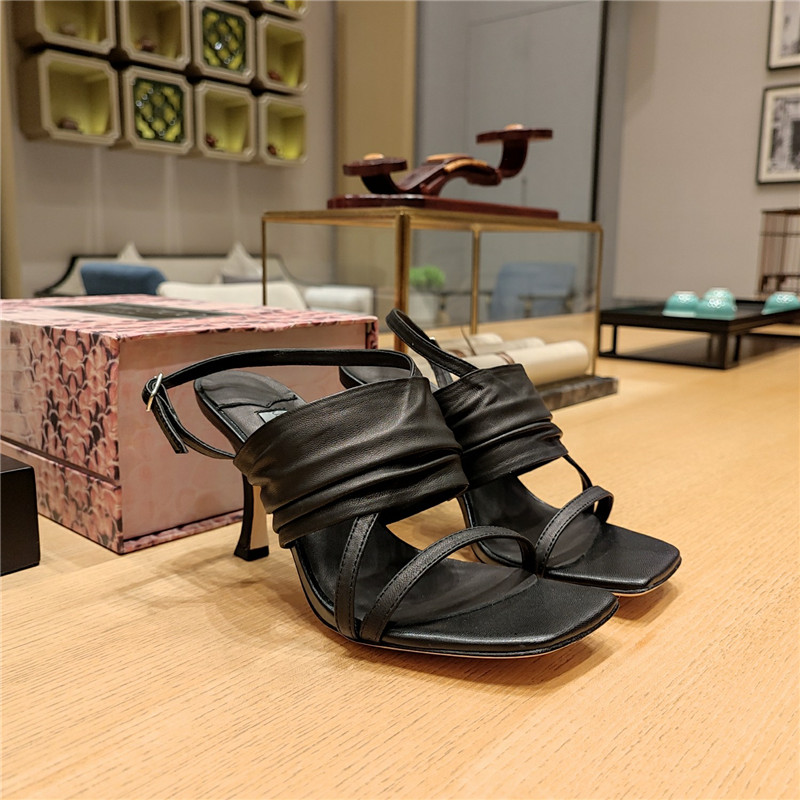 J1m*y Ch00 High Heel Square Toe Sandals