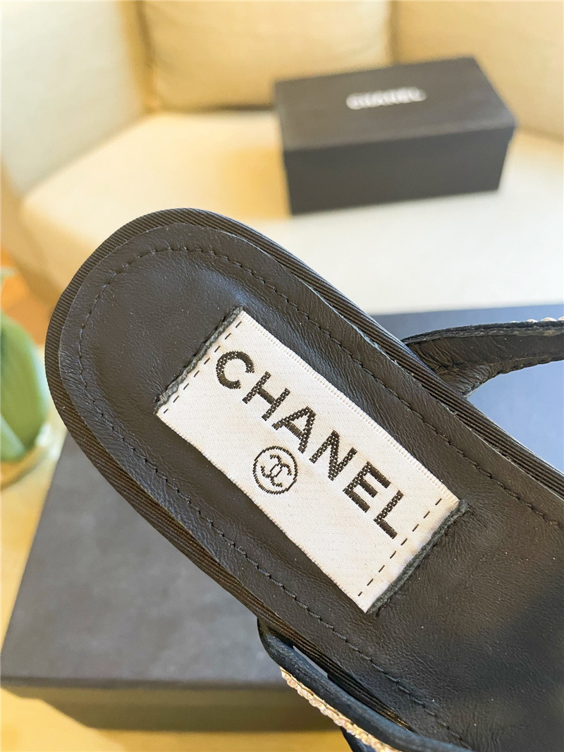 Ch**el Flat Dupes slippers