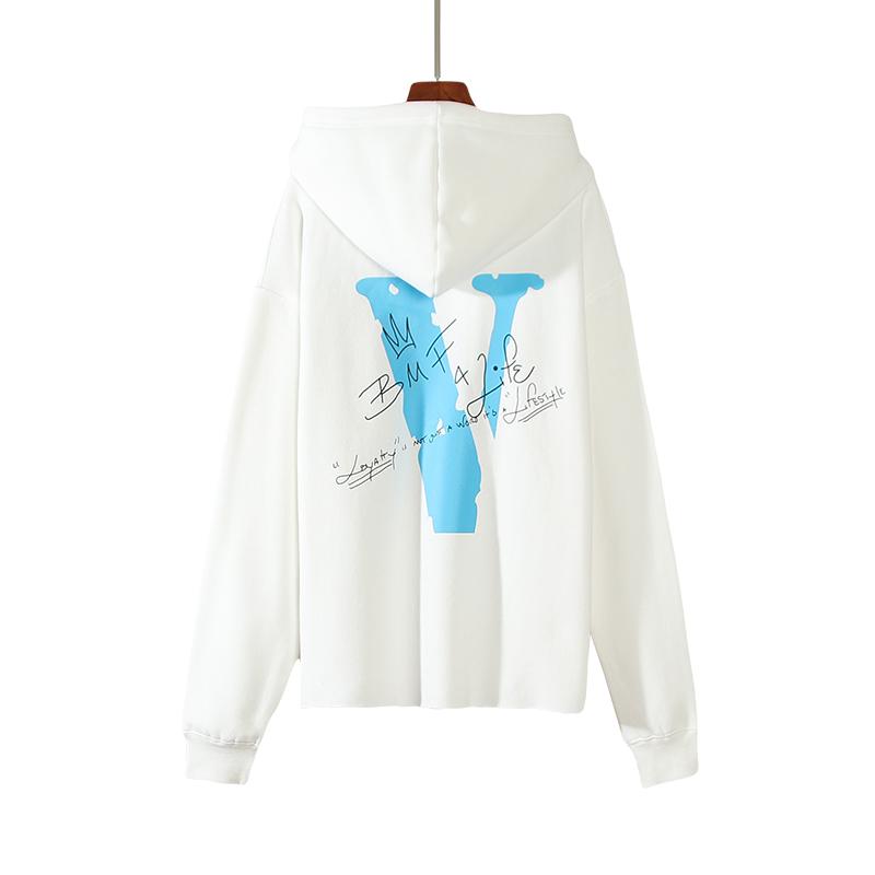 VLONE Big Meech BMF plus thickening White Hoodie