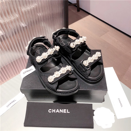 Ch**el flat sandals womens