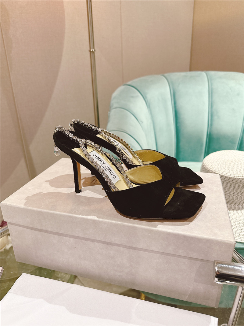J1m*y Ch00 Pearl Heels Dupe Rhinestone Chain Heels