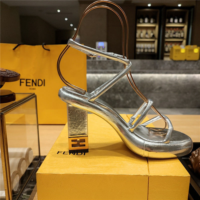 F**di color block haute couture sandals