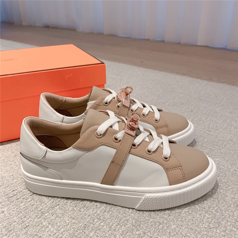 H**me5 British retro design white shoes