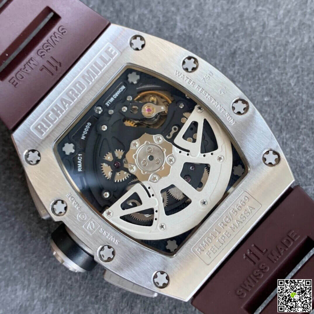 Replica Richard Mille RM11 1:1 Best Edition KV Factory Titanium Brown Strap