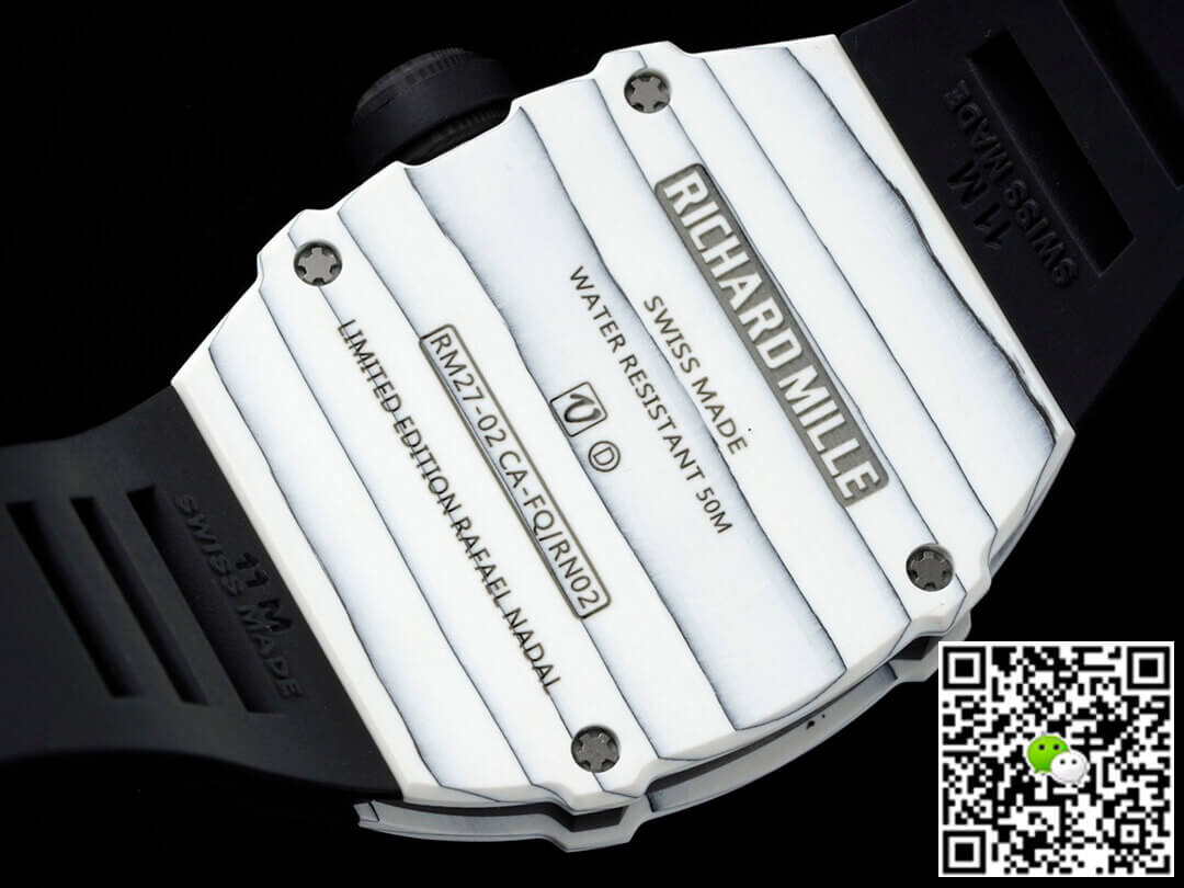 Replica Richard Mille RM27-02 Rafael Nadal Tourbillon 1:1 Best Edition RM Factory Black Rubber Strap