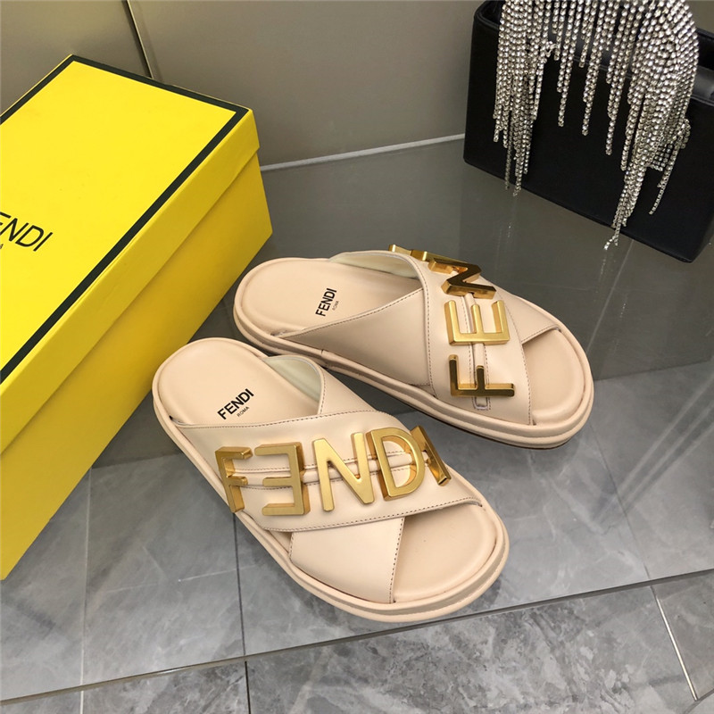 F**di cross flat sandals