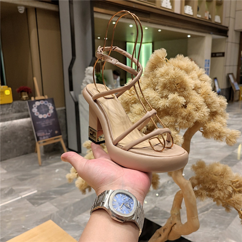 F**di color block haute couture sandals