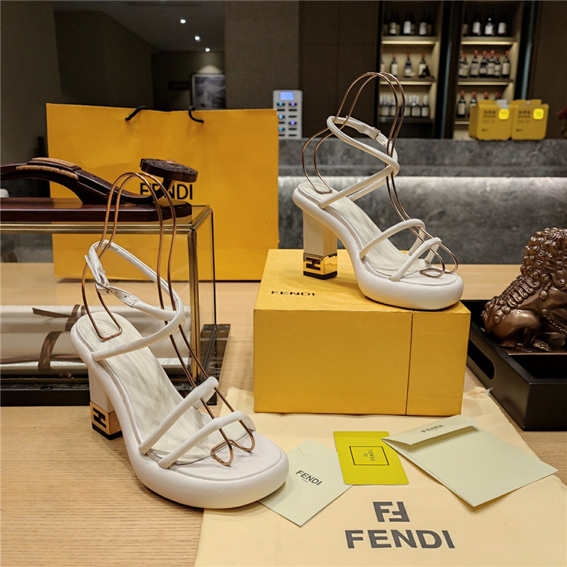 F**di color block haute couture sandals