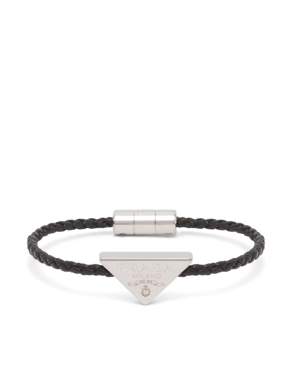 Replica Pra*as triangle-logo woven bracelet