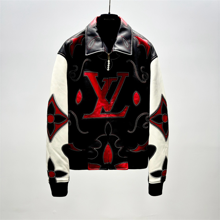 2024fw LV Real Leather Jacket Top Version